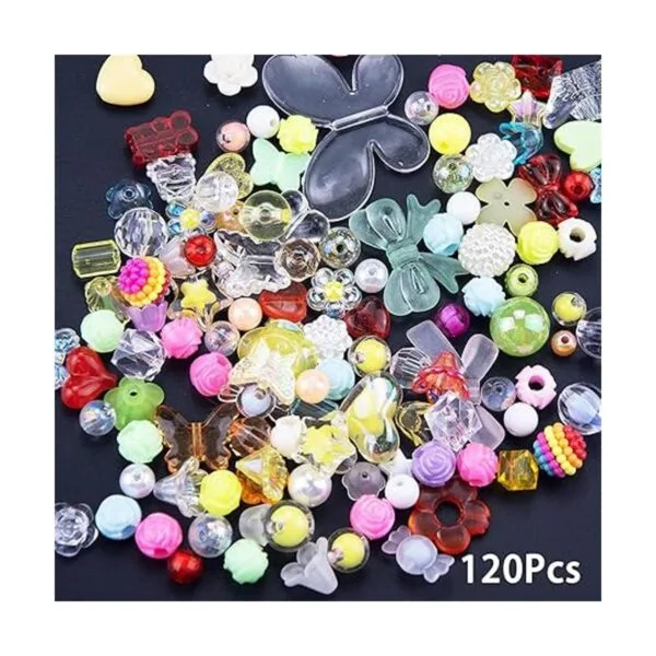 120 cuentas acrílicas estéticas surtidas de colores_2