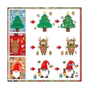 NOVWANG 48 hojas de calcomanías de Navidad para niños_3