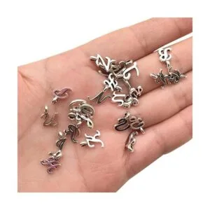 130pcs letra alfabeto encanto A Z letras perlas colgantes_3