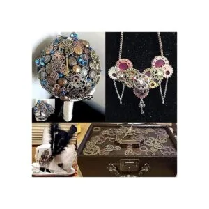 YY colgantes y dijes de engranajes steampunk de reloj_6