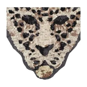Huluth Parche de leopardo con lentejuelas parche bordado_5
