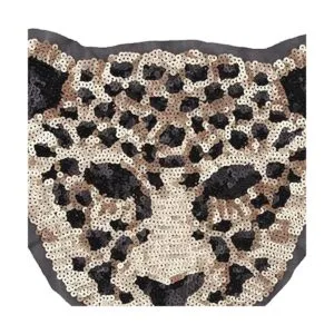 Huluth Parche de leopardo con lentejuelas parche bordado_4