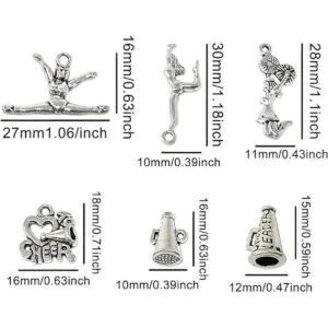 Honbay 60 dijes de aleación para animadora y deportes_2