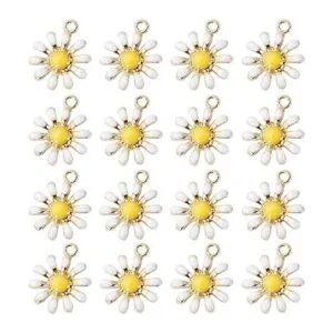 ccHuDE 30 colgantes con diseño de margaritas esmaltadas_1