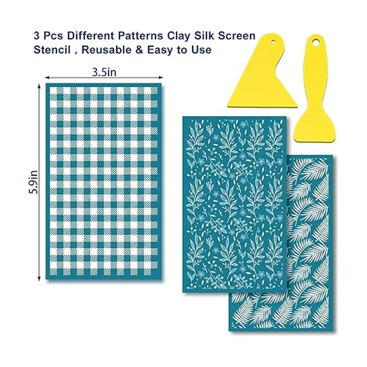 Juome Plantillas de serigrafía de seda para arcilla_3