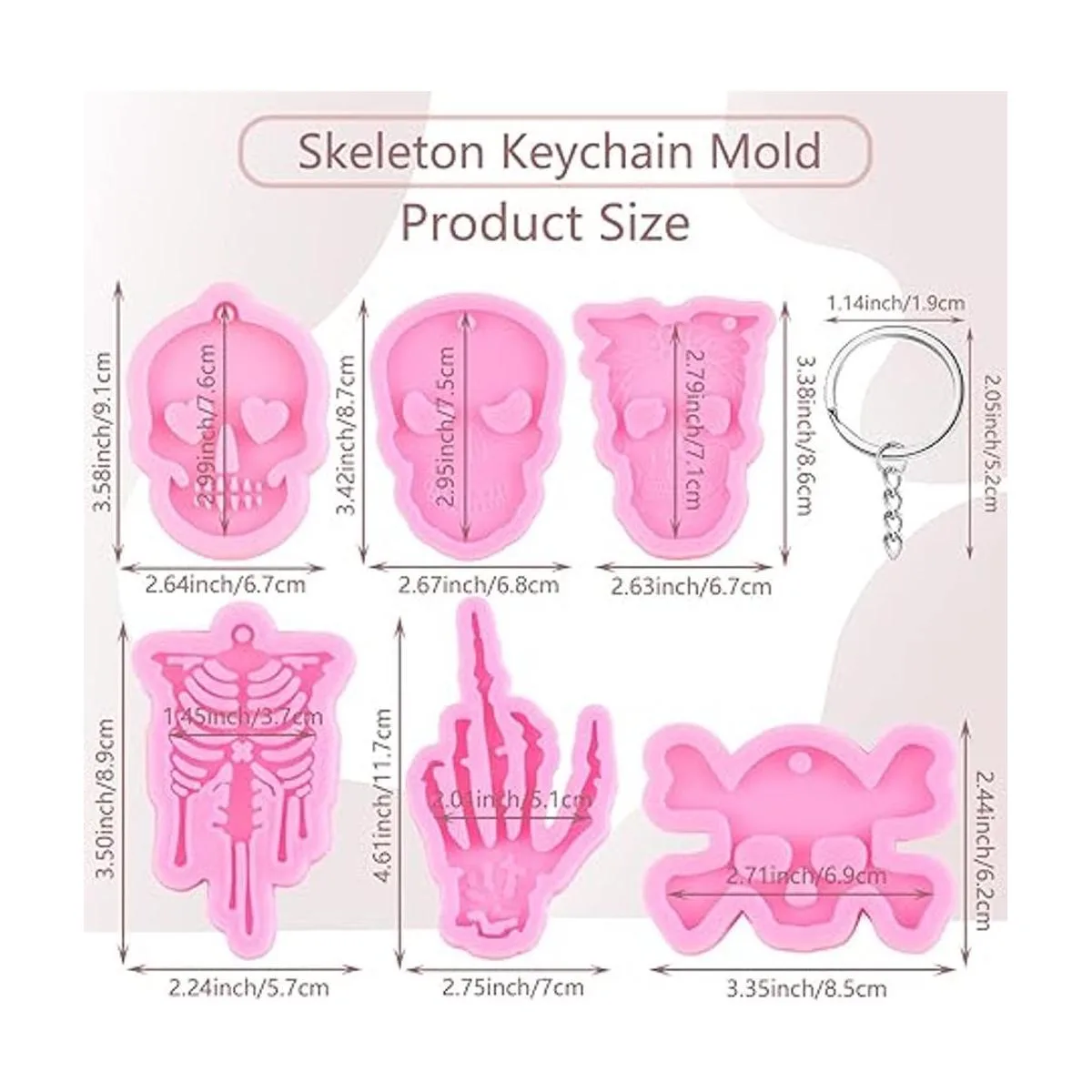 MIYAHOUSE Llavero de Halloween de silicona molde de_2