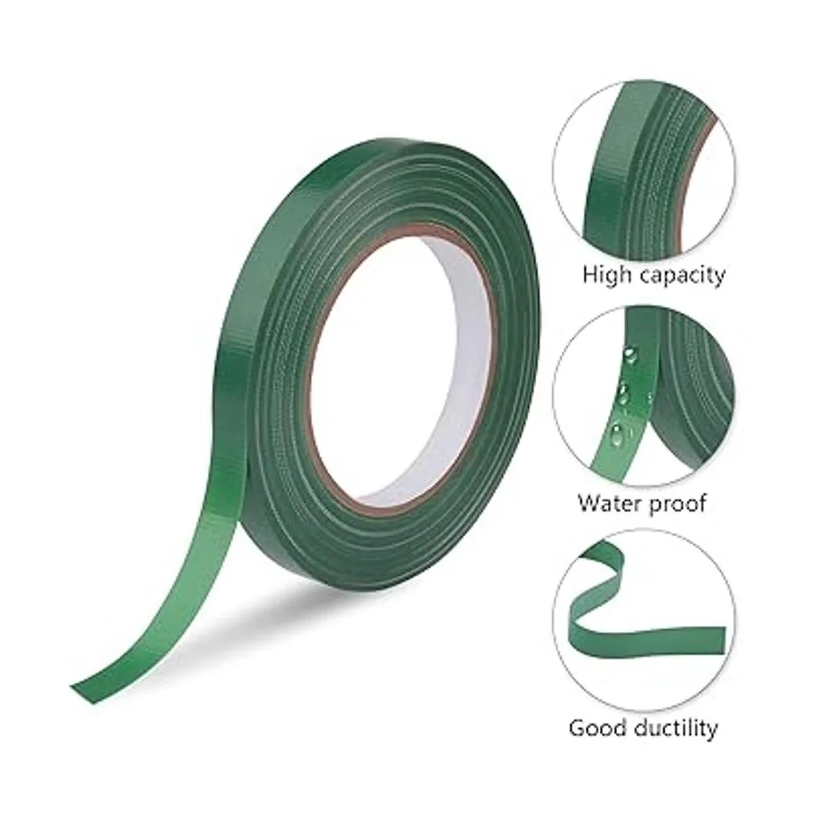 Prudiut 2 rollos de cinta floral verde impermeable cinta_2