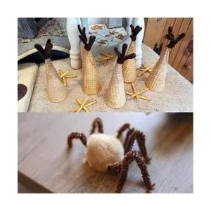 100 unidades de limpiadores de tuberías marrón con tallo_4