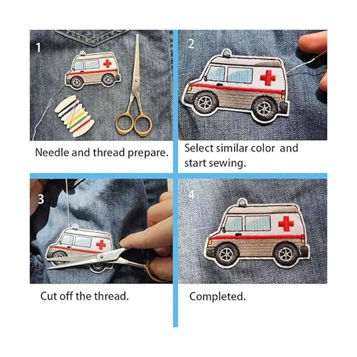 Juego de 9 parches para planchar y coser para automóviles_7