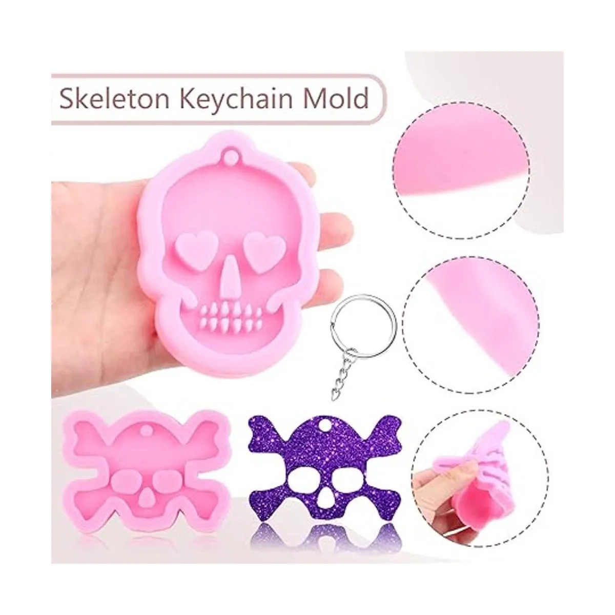 MIYAHOUSE Llavero de Halloween de silicona molde de_3