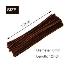 100 unidades de limpiadores de tuberías marrón con tallo_2