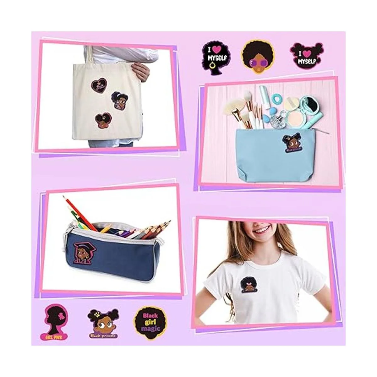 12 parches bordados para niña negra parches para coser_5