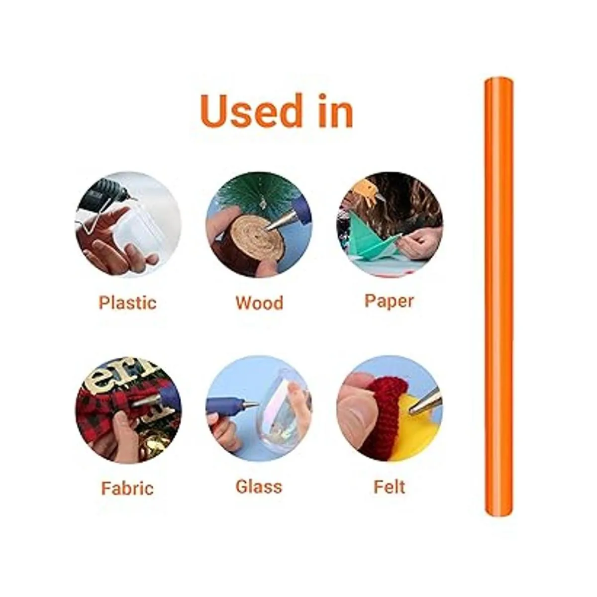 ENPOINT Barras de pegamento caliente de color naranja_6