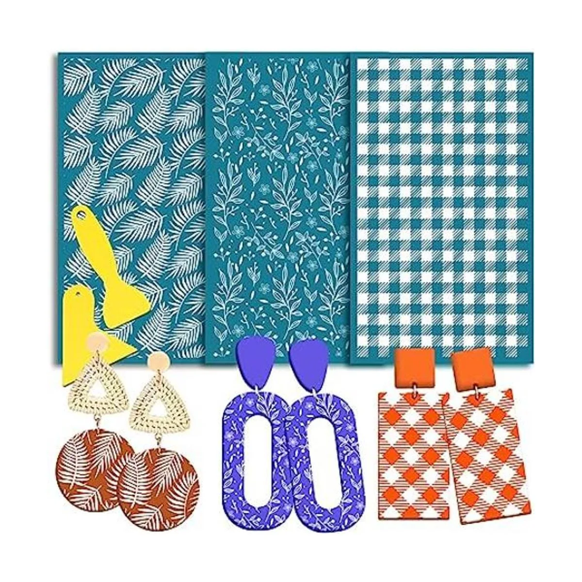 Juome Plantillas de serigrafía de seda para arcilla_1