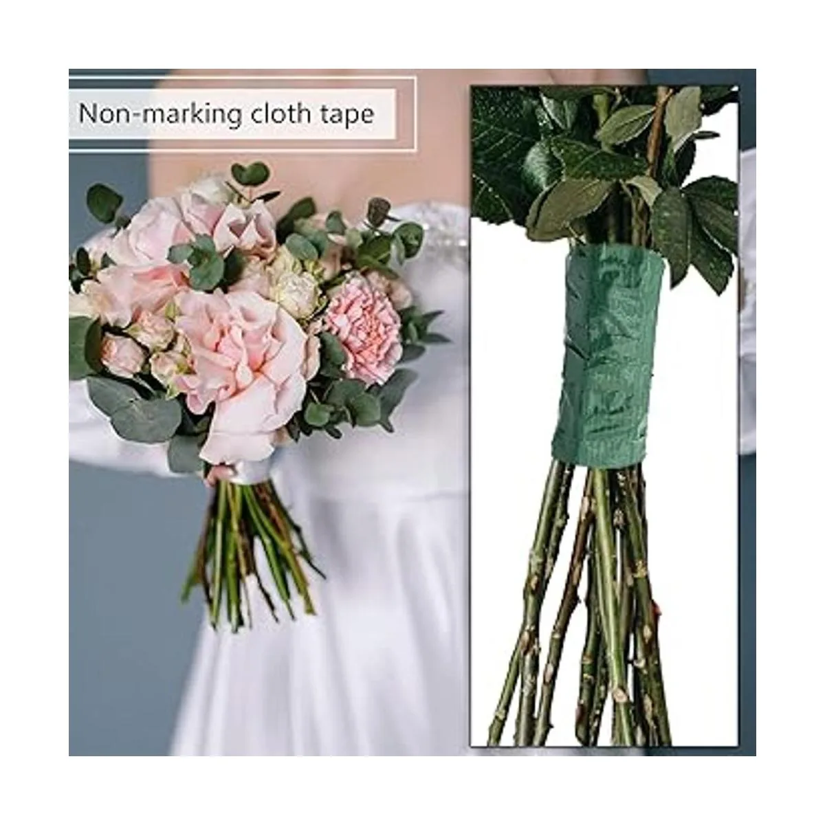 Prudiut 2 rollos de cinta floral verde impermeable cinta_6