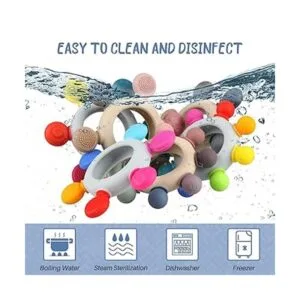 Juguetes de dentición para bebés anillos masticables de_5
