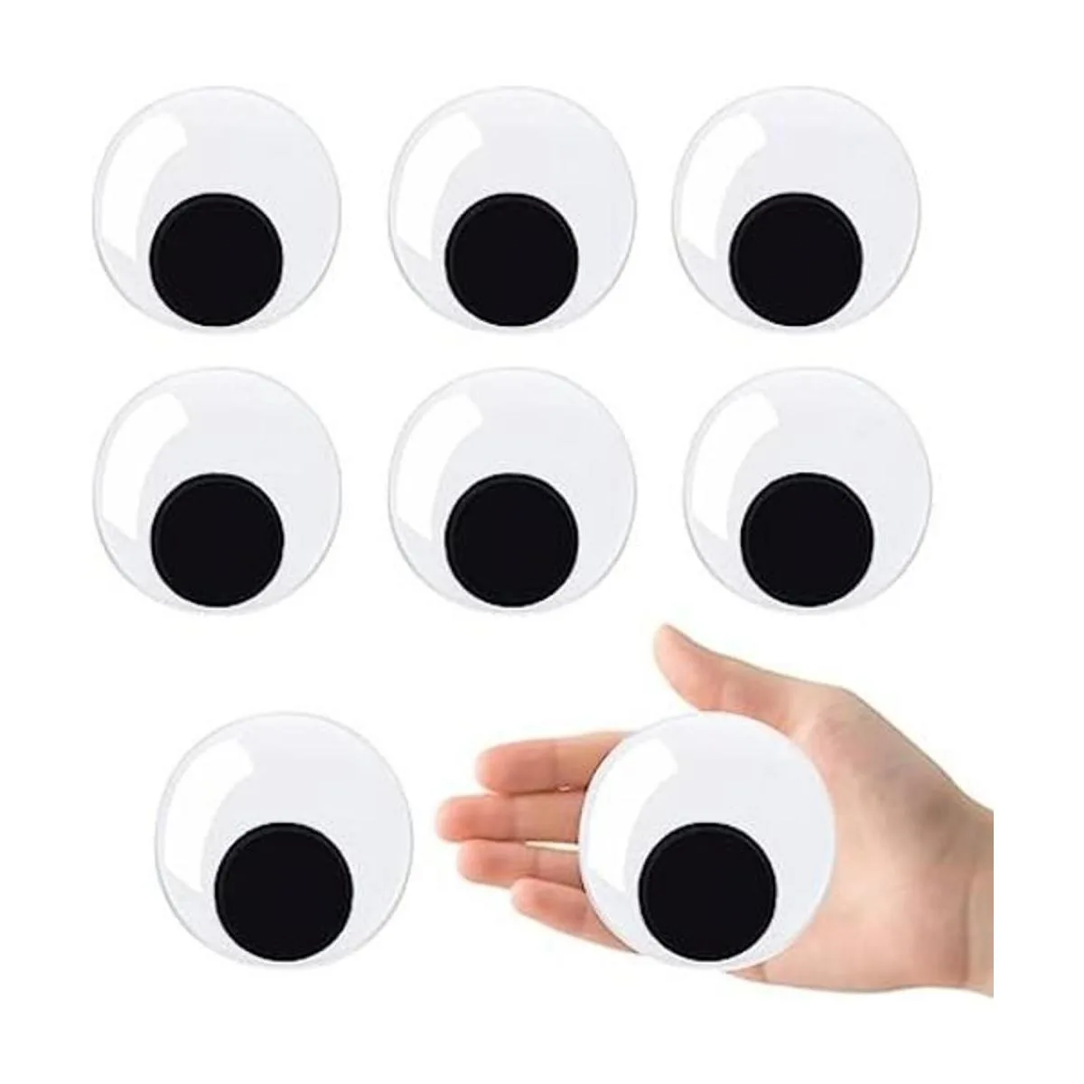 KIMOBER Ojos de 3 pulgadas para manualidades color negro_1