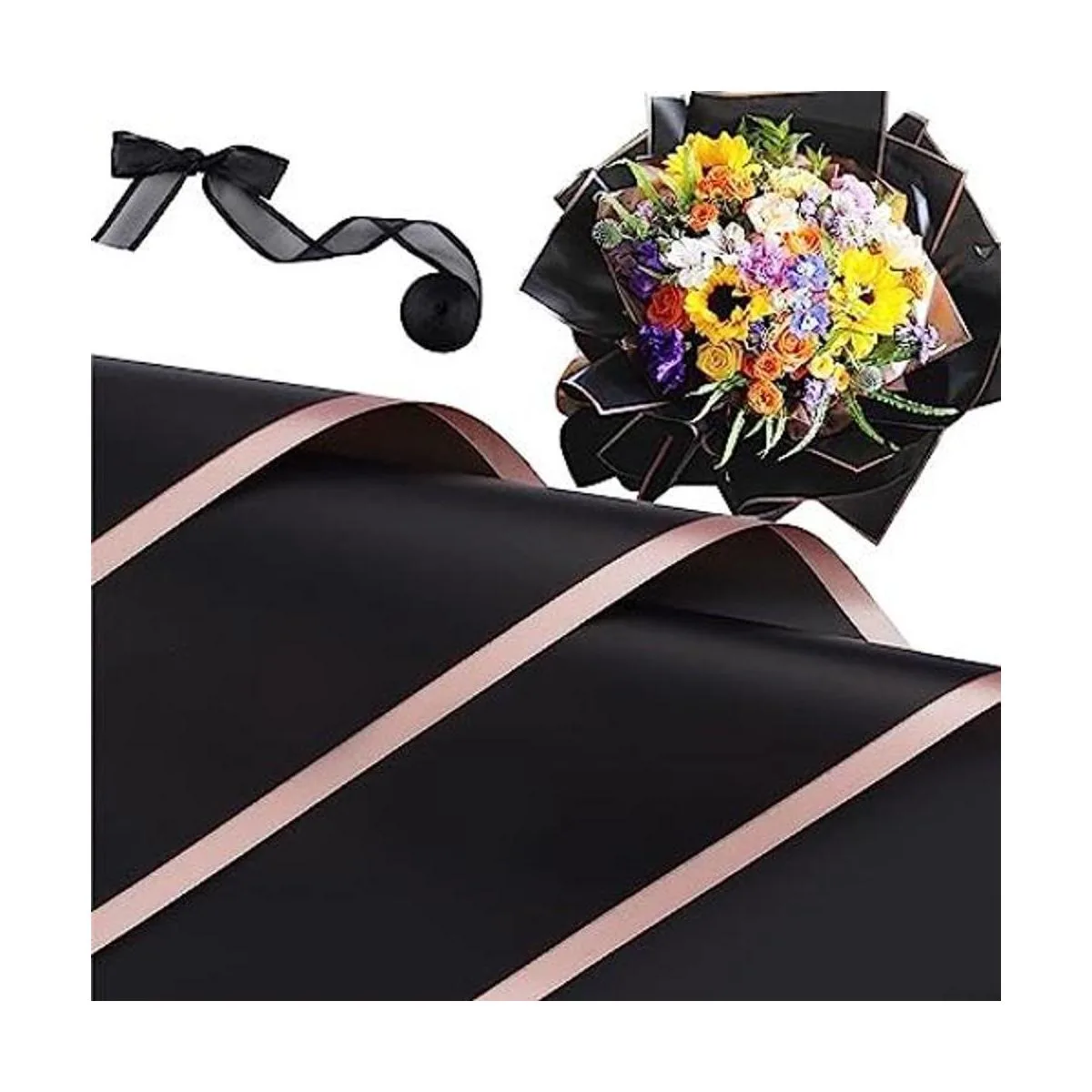 Jutieuo 20 hojas de papel de regalo de flores suministros_1