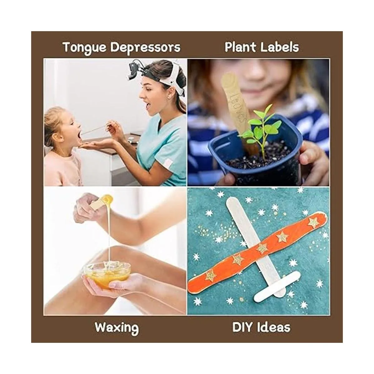 WISYOK Palitos de manualidades de 8 pulgadas paquete de_7