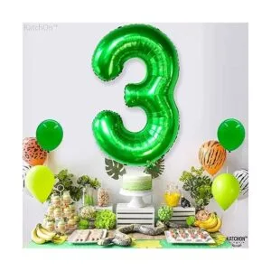 Globo gigante verde oscuro número 3 40 pulgadas Globo_3