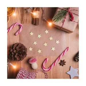 AUEAR 200 piezas de estrellas de madera piezas de forma_4
