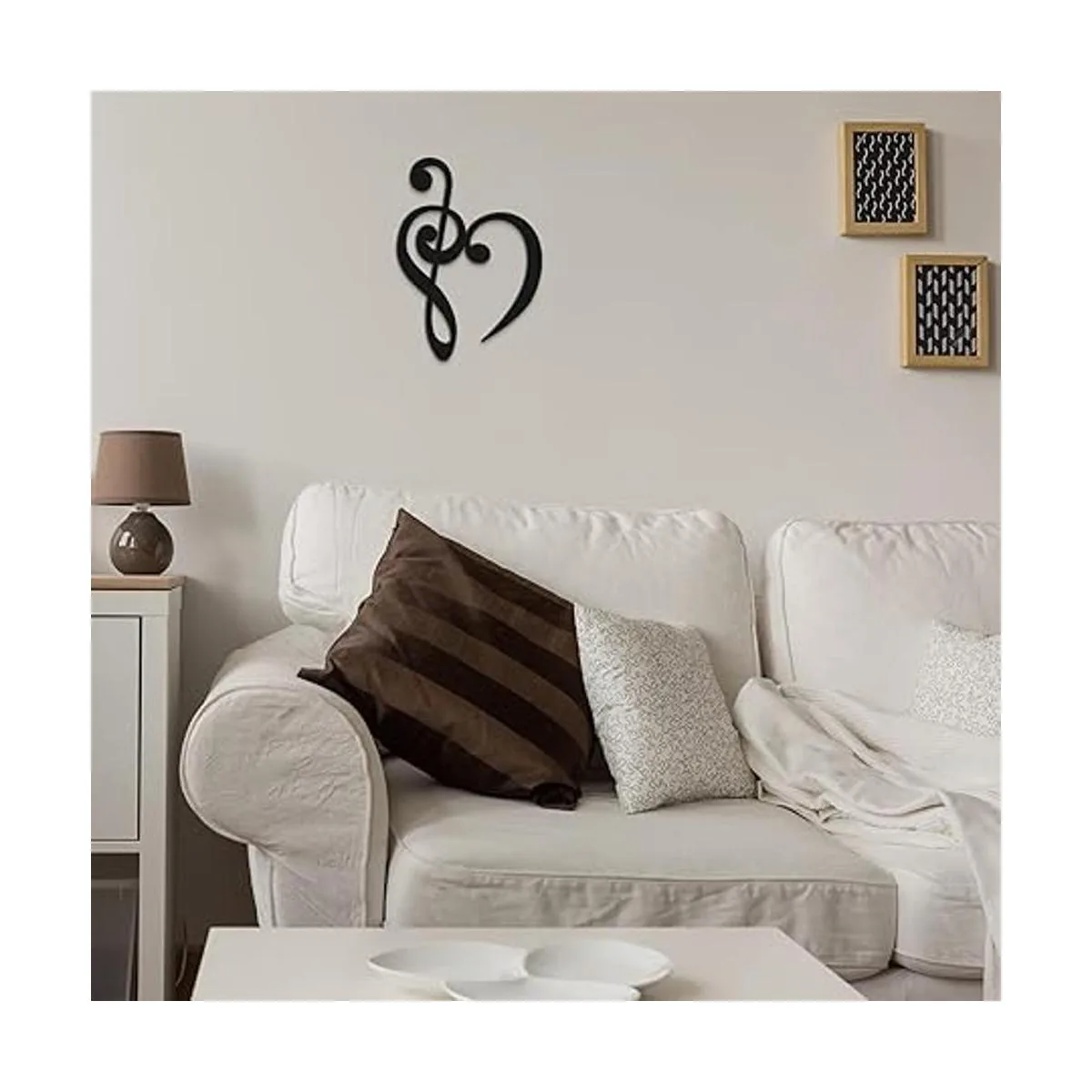 Letrero de madera con forma de corazón y corazón de_4