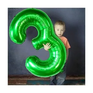 Globo gigante verde oscuro número 3 40 pulgadas Globo_2