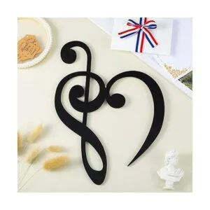 Letrero de madera con forma de corazón y corazón de_3