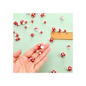 Lindas figuras miniaturas de hongos pequeños adornos de_3