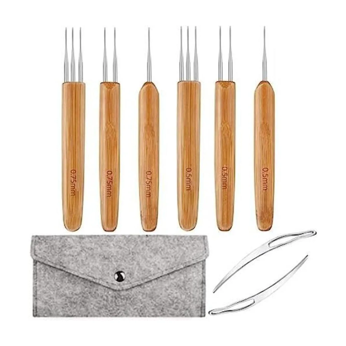 Aguja de ganchillo para rastas 6 ganchos de ganchillo_1