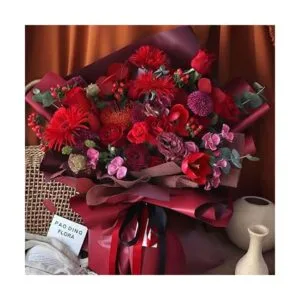 20 piezas de papel de regalo de flores de doble cara_2