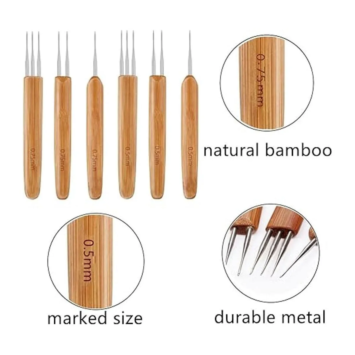 Aguja de ganchillo para rastas 6 ganchos de ganchillo_2