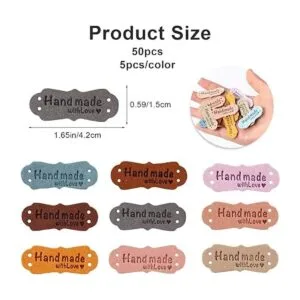 50 etiquetas de cuero hechas a mano etiquetas de costura_2