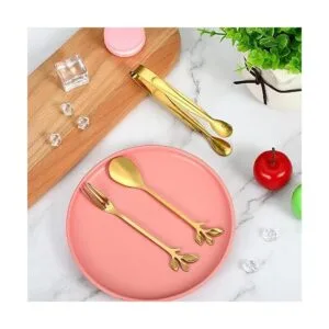 Cucharas de café de hoja mini pinzas para servir y_3