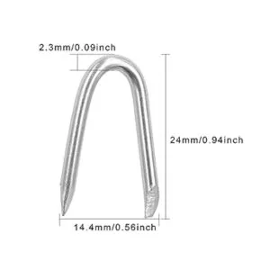 OMOTOOL Steel Wire Fencing Staples 200 pcs Galvanized_2