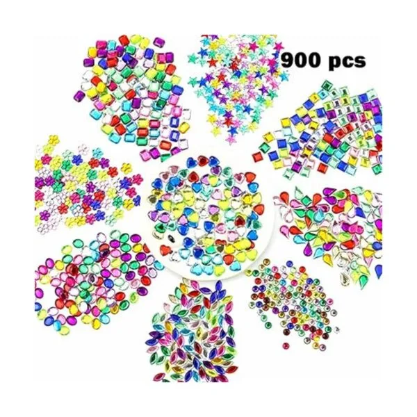 LEEFONE 900 piezas de piedras de acrílico con diamantes de_3