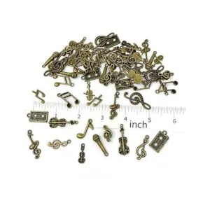 JIALEEY Música Charms Multistyle Instrumento Musical Notas_6