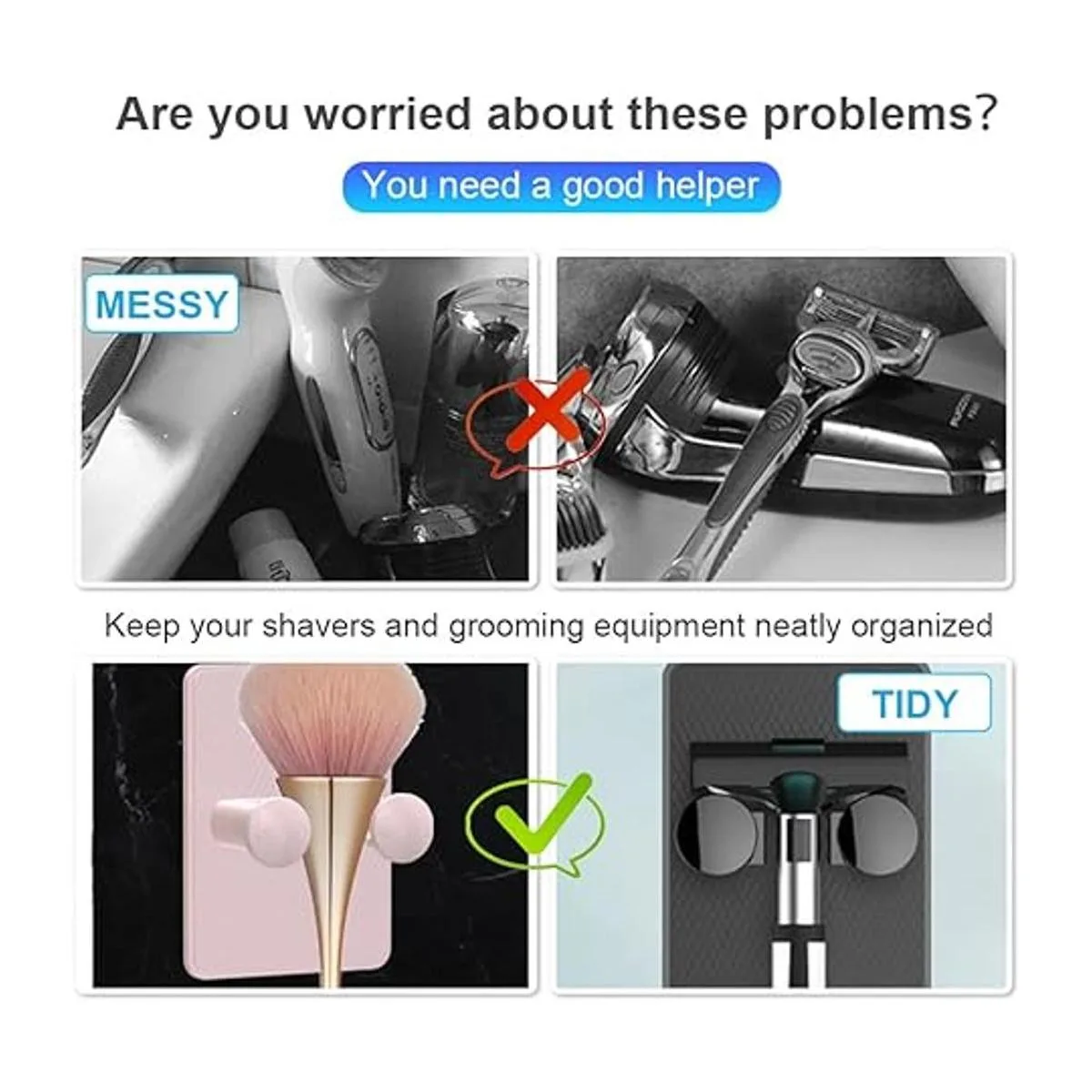 Soporte de afeitar para ducha ganchos ajustables_2