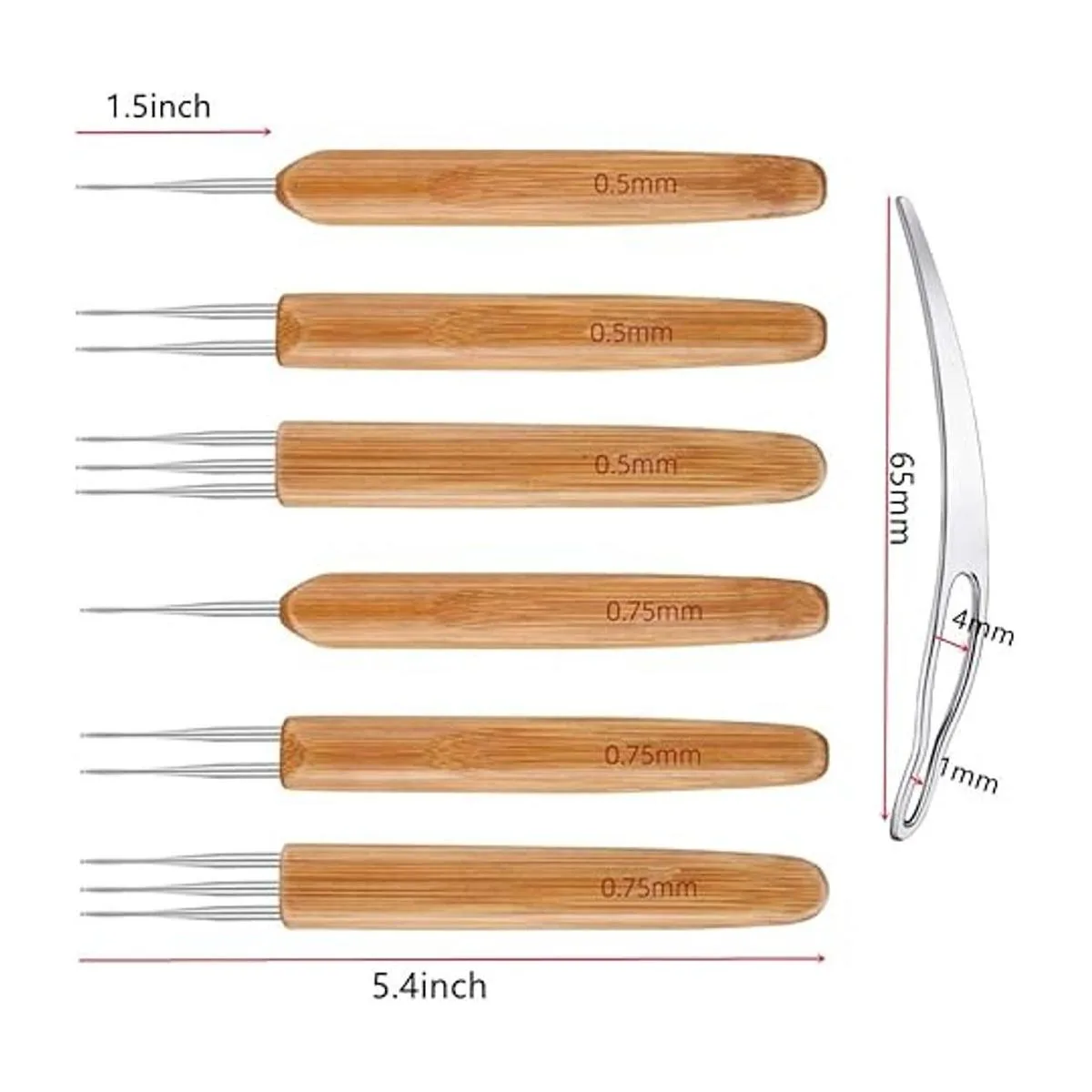 Aguja de ganchillo para rastas 6 ganchos de ganchillo_7