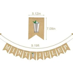 Pudodo Jute Arpillera Kentucky Derby Mint Julep Banner_3