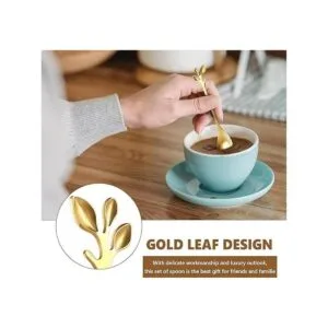Cucharas de café de hoja mini pinzas para servir y_6