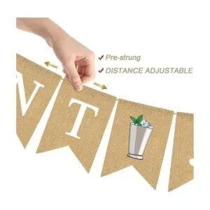Pudodo Jute Arpillera Kentucky Derby Mint Julep Banner_2