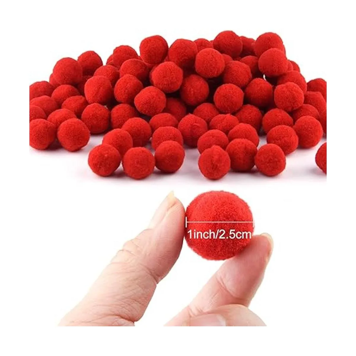 TUPARKA 100 pompones rojos de 1 pulgada para manualidades_3