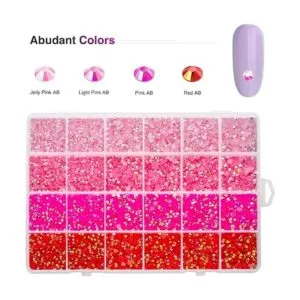 Liiouer Diamantes de imitación rosados piedras preciosas_3