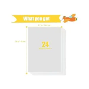 Hewolly Juego de 24 hojas de plástico retráctil papel_2