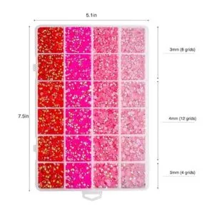 Liiouer Diamantes de imitación rosados piedras preciosas_5