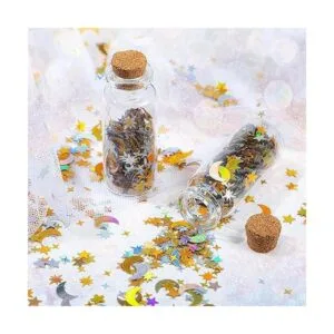 Confeti holográfico de estrella y luna de 60 g 2.1 oz_3