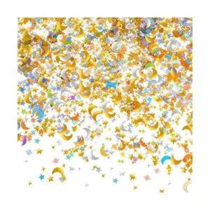 Confeti holográfico de estrella y luna de 60 g 2.1 oz_1