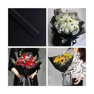 20 piezas de papel de regalo de flores de color de doble_5