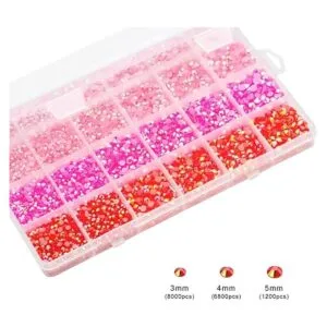 Liiouer Diamantes de imitación rosados piedras preciosas_2